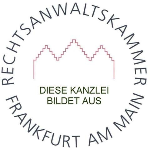 Rechtsanwaltskammer Frankfurt am Main "Diese Kanzlei bildet aus" Logo