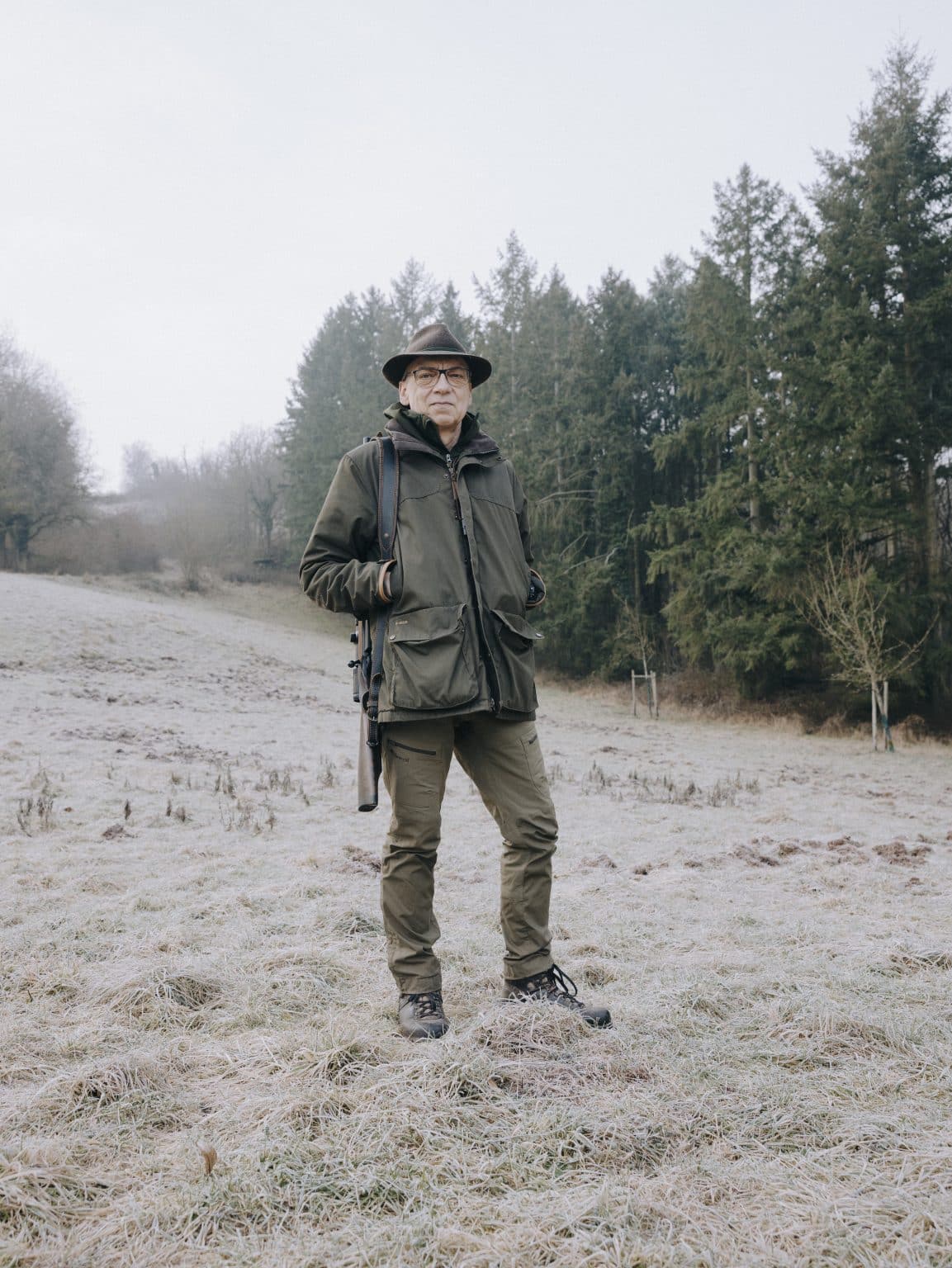 Klaus Nieding in seinem Jagdrevier oberhalb von Meddersheim bei Bad Sobernheim.