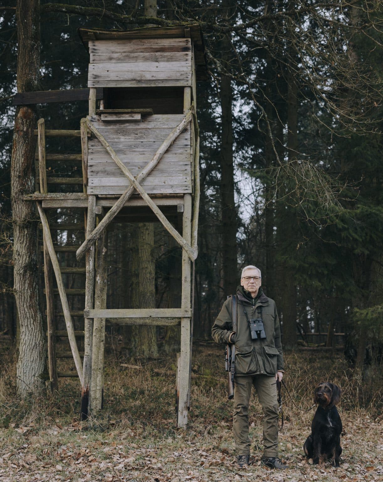 Klaus Nieding in seinem Jagdrevier oberhalb von Meddersheim bei Bad Sobernheim.